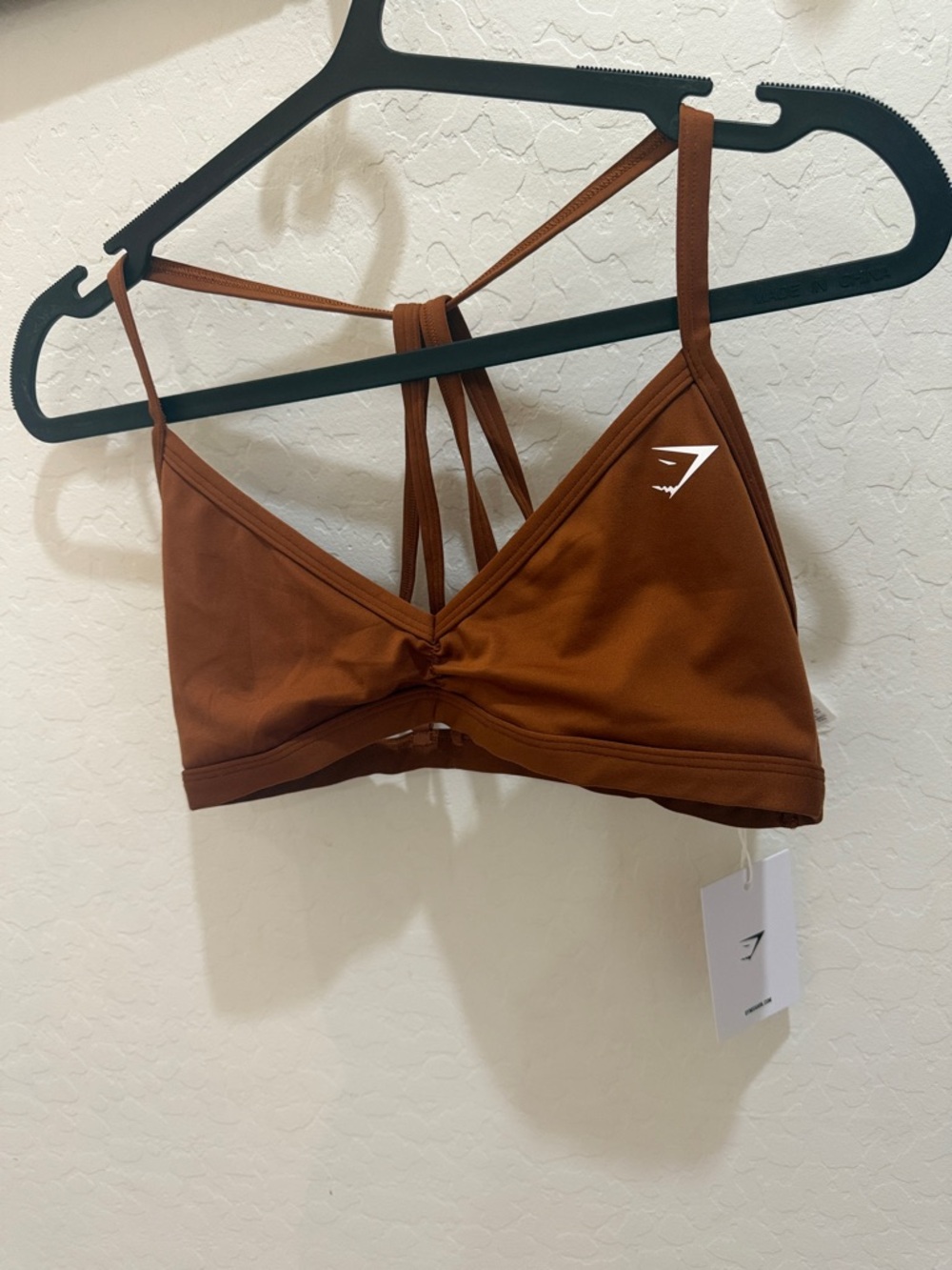 Gymshark Rust Bralette with Strappy Back
